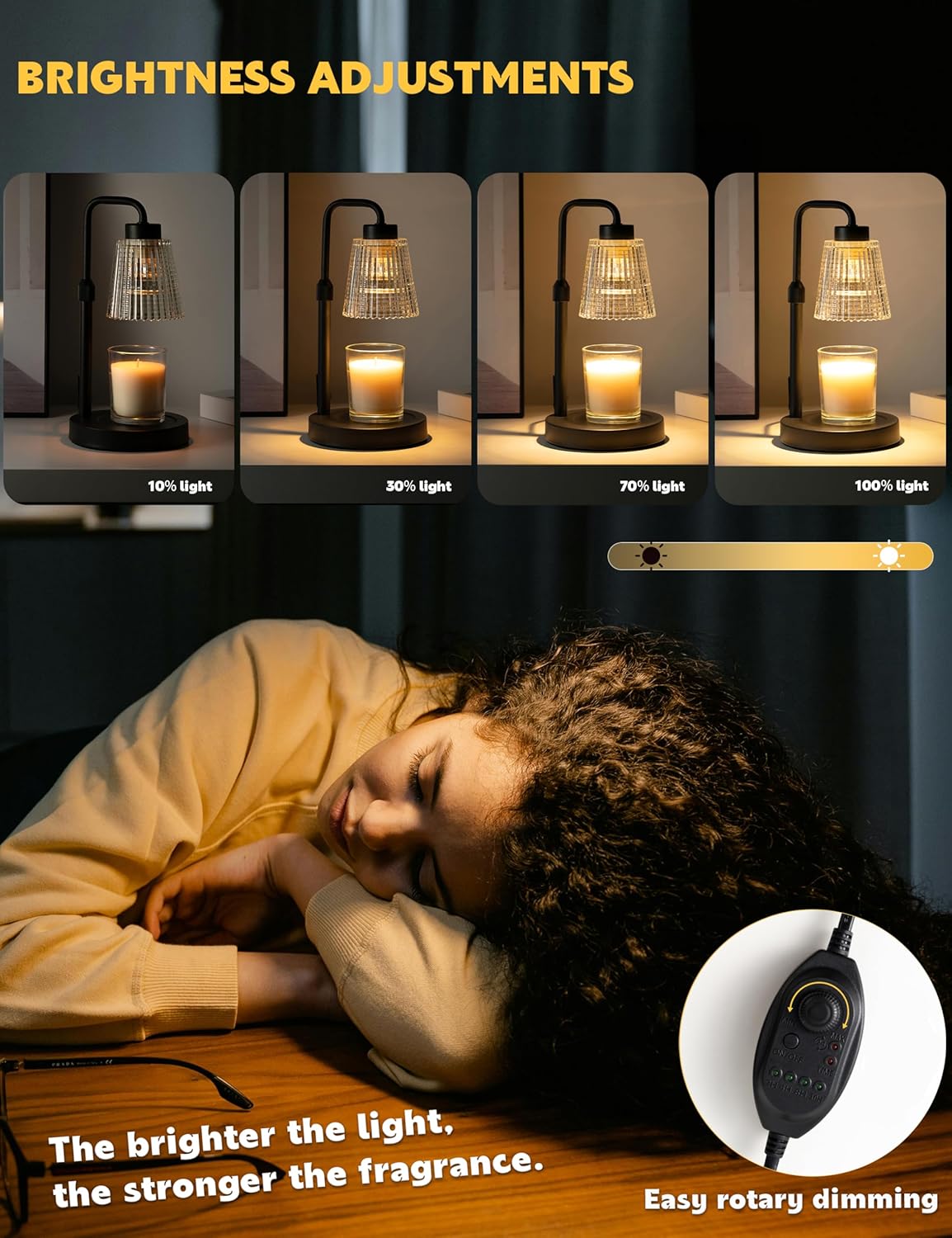 Candle Warmer Lamp with Timer Dimmable
