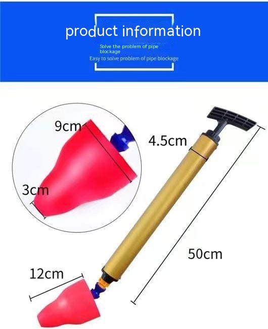 "High-Pressure Toilet & Drain Plunger – Unclogs Any Clog in Seconds"