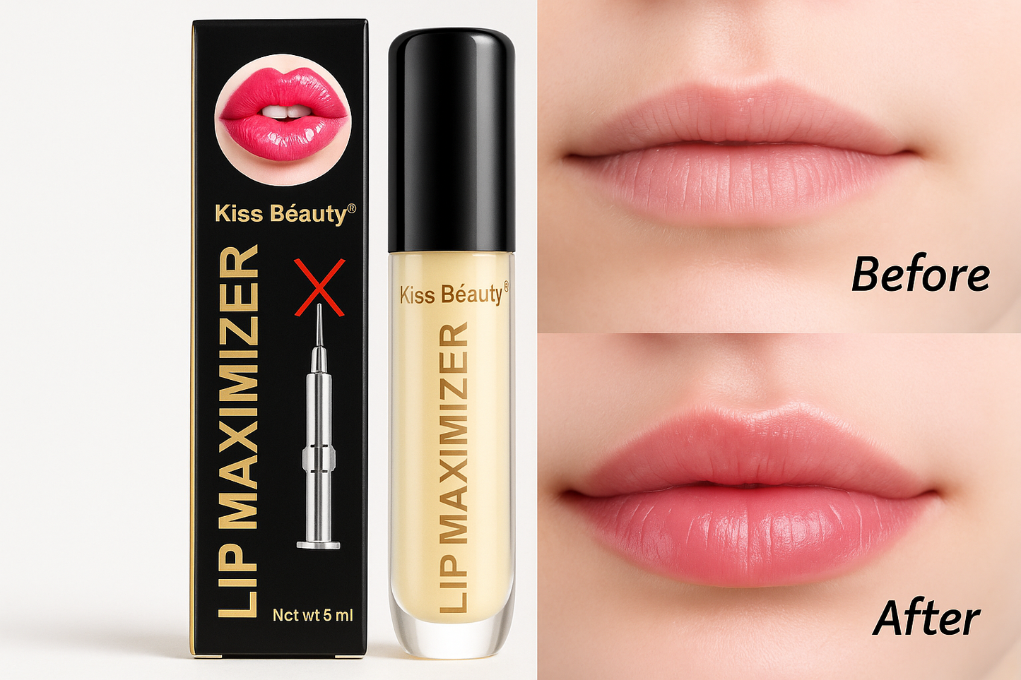 Kissbeauty Transparent Lip Oil Moisturizing Fade Lip Lines Elastic Moisturizing Big Mouth Lip Maximizer