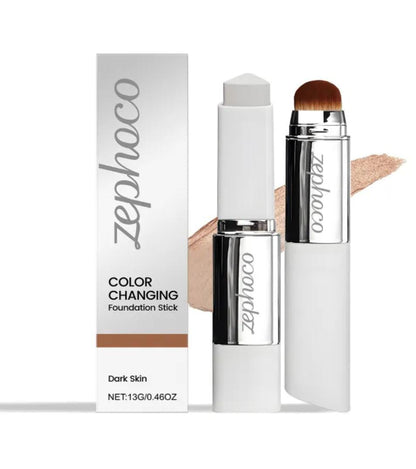 𝐅𝐥𝐚𝐰𝐥𝐞𝐬𝐬 𝐒𝐤𝐢𝐧 𝐈𝐧 𝐒𝐞𝐜𝐨𝐧𝐝𝐬 ✨ 𝟐-𝐢𝐧-𝟏 𝐂𝐨𝐥𝐨𝐫-𝐂𝐡𝐚𝐧𝐠𝐢𝐧𝐠 𝐅𝐨𝐮𝐧𝐝𝐚𝐭𝐢𝐨𝐧 𝐒𝐭𝐢𝐜𝐤 𝐖𝐢𝐭𝐡 𝐁𝐫𝐮𝐬𝐡