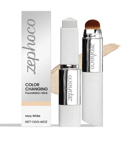 𝐅𝐥𝐚𝐰𝐥𝐞𝐬𝐬 𝐒𝐤𝐢𝐧 𝐈𝐧 𝐒𝐞𝐜𝐨𝐧𝐝𝐬 ✨ 𝟐-𝐢𝐧-𝟏 𝐂𝐨𝐥𝐨𝐫-𝐂𝐡𝐚𝐧𝐠𝐢𝐧𝐠 𝐅𝐨𝐮𝐧𝐝𝐚𝐭𝐢𝐨𝐧 𝐒𝐭𝐢𝐜𝐤 𝐖𝐢𝐭𝐡 𝐁𝐫𝐮𝐬𝐡