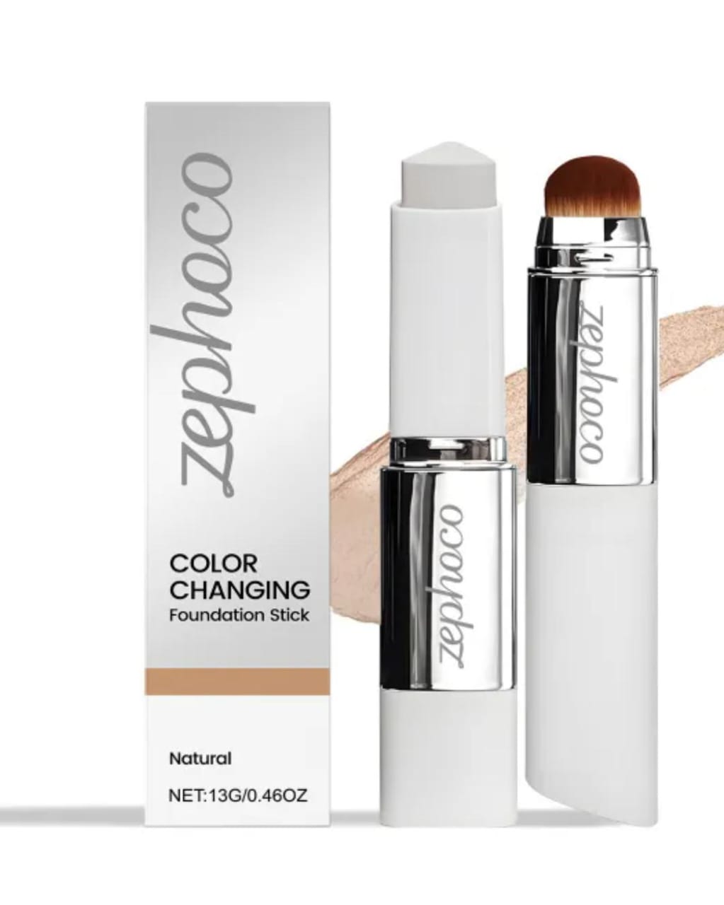 𝐅𝐥𝐚𝐰𝐥𝐞𝐬𝐬 𝐒𝐤𝐢𝐧 𝐈𝐧 𝐒𝐞𝐜𝐨𝐧𝐝𝐬 ✨ 𝟐-𝐢𝐧-𝟏 𝐂𝐨𝐥𝐨𝐫-𝐂𝐡𝐚𝐧𝐠𝐢𝐧𝐠 𝐅𝐨𝐮𝐧𝐝𝐚𝐭𝐢𝐨𝐧 𝐒𝐭𝐢𝐜𝐤 𝐖𝐢𝐭𝐡 𝐁𝐫𝐮𝐬𝐡