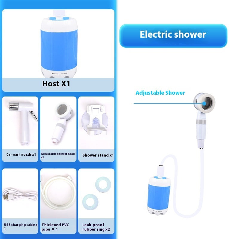 Portable Electric Camping Shower – Waterproof & Rechargeable