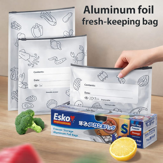 𝐑𝐞𝐮𝐬𝐚𝐛𝐥𝐞 𝐀𝐥𝐮𝐦𝐢𝐧𝐮𝐦 𝐅𝐨𝐢𝐥 𝐒𝐞𝐚𝐥𝐞𝐝 𝐁𝐚𝐠𝐬 – 𝐅𝐫𝐞𝐬𝐡𝐧𝐞𝐬𝐬 𝐋𝐨𝐜𝐤 𝐒𝐭𝐨𝐫𝐚𝐠𝐞