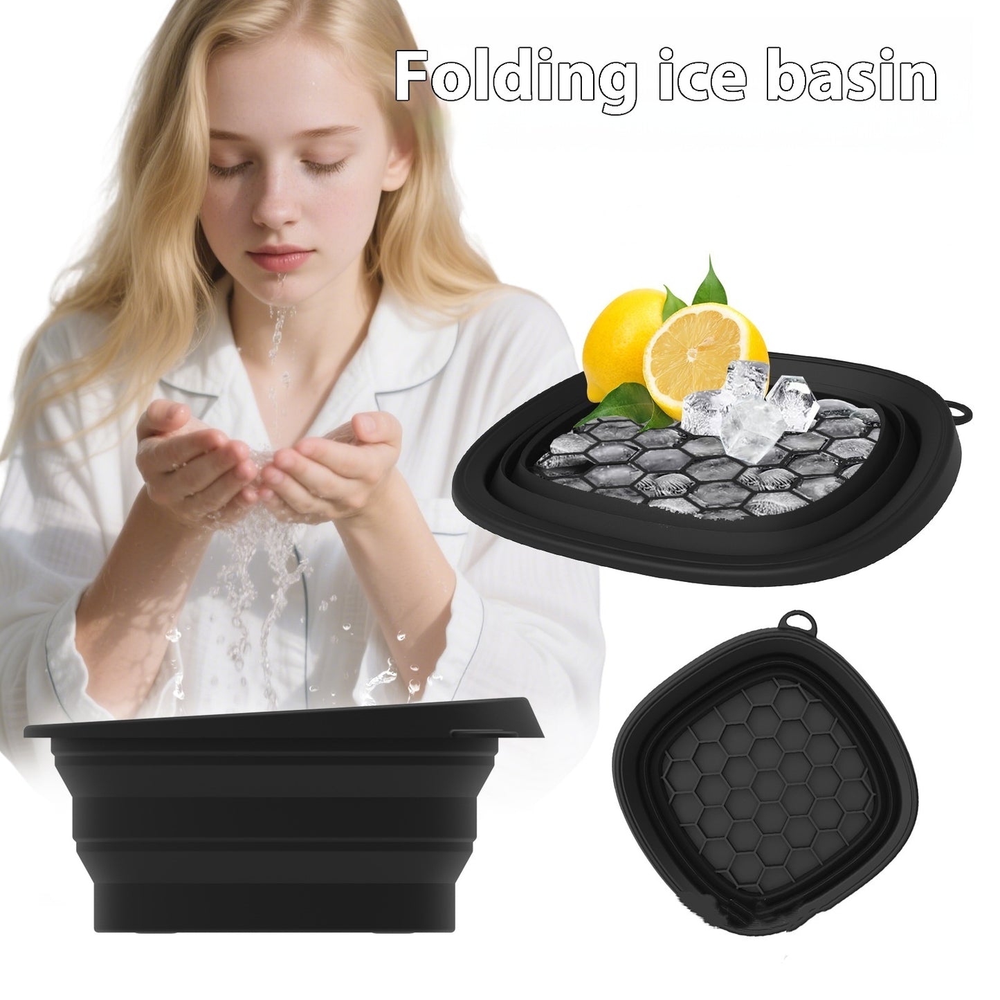 Silicone Folding Ice Facial Basin – Collapsible Cold Plunge & Skincare Tool