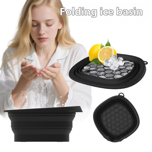 Silicone Folding Ice Facial Basin – Collapsible Cold Plunge & Skincare Tool